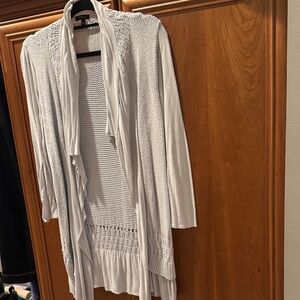 Cupio Light Gray Open Front Cardigan